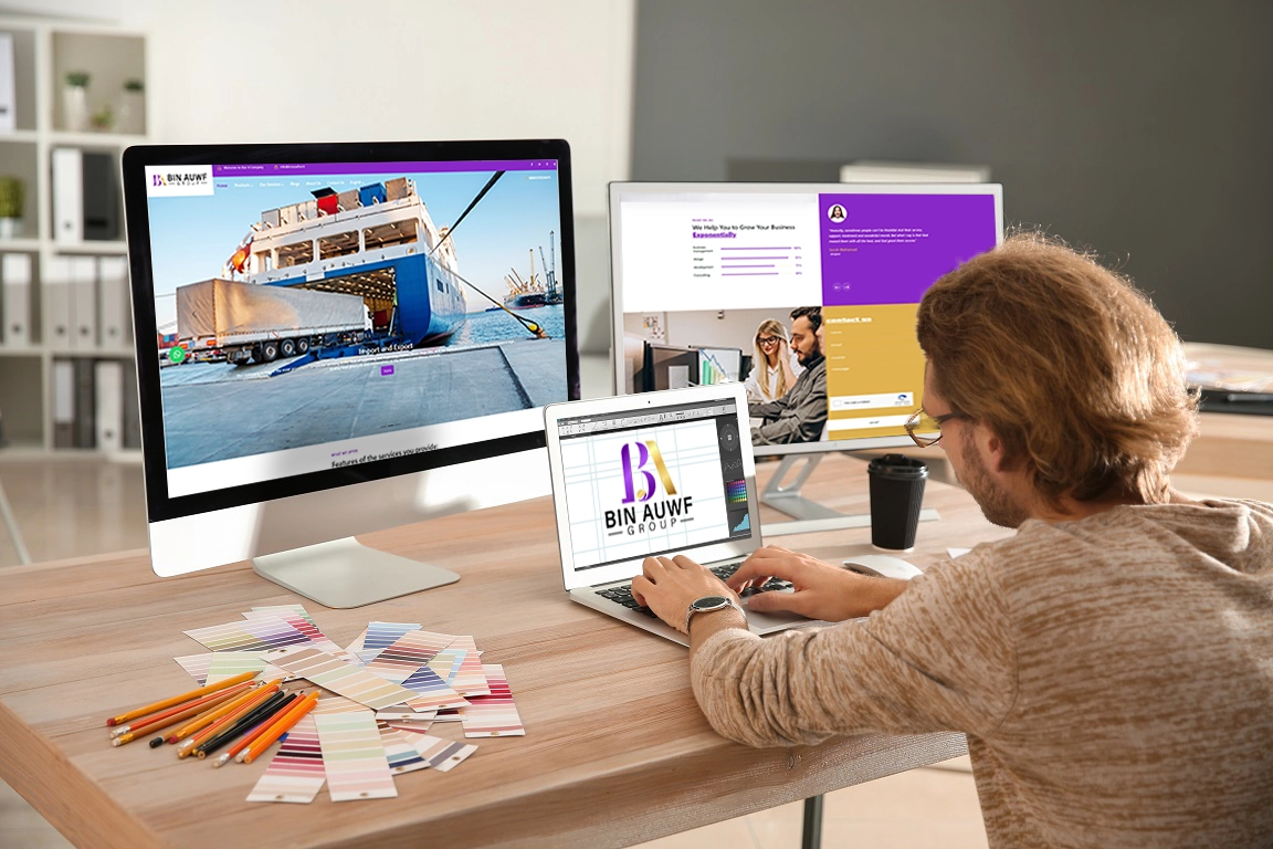 Programming and design of the Bin Auf website for general trade